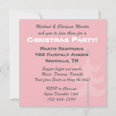 Einladung zur Party in Rosa und Grau-Bird-of-Strip (Rückseite)