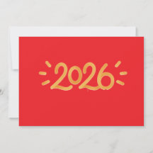 Einladung zur Party zum Mondneujahr 2026 - Rot und