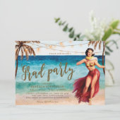 Einladung zur Partyveranstaltung für die tropische (Stehend Vorderseite)