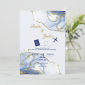 Einladung zur Passport-Hochzeit (Stehend Vorderseite)