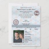 Einladung zur Passport-Hochzeit (Vorderseite)
