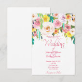 Einladung zur Pastelblütenhochzeit (Vorne/Hinten)