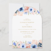 Einladung zur Peach Blue Wedding Collection (Vorderseite)
