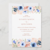 Einladung zur Peach Blue Wedding Collection (Vorderseite)