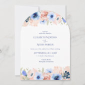 Einladung zur Peach Blue Wedding Collection (Vorderseite)