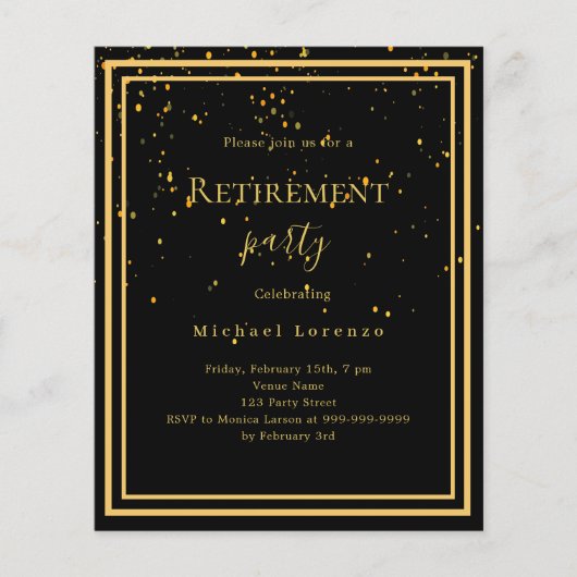 Einladung zur Pensionierung von Konfetti aus Schwa (Vorderseite)