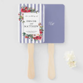 Einladung zur persischen Violethochzeit Fächer (Vorne und Hinten)