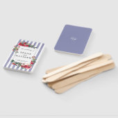 Einladung zur persischen Violethochzeit Fächer (Non-assembled)