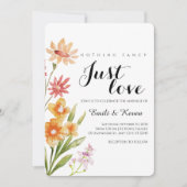 Einladung zur personalisierten Blumenhochzeit (Vorderseite)