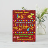 Einladung zur personalisierten Familie Fiesta (Stehend Vorderseite)