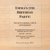 Einladung zur personalisierten Geburtstagspartei (Vorderseite)