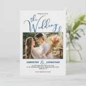 Einladung zur personalisierten Hochzeit (Stehend Vorderseite)