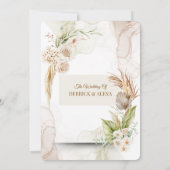 Einladung zur personalisierten Hochzeit | Rustikal (Rückseite)