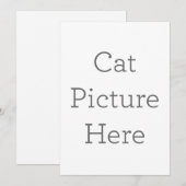 Einladung zur personalisierten Katze (Vorne/Hinten)