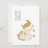 Einladung zur personalisierten Pony Girl Monogram- (Rückseite)