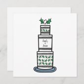 Einladung zur personalisierten Weihnachtsfeier (Vorne/Hinten)