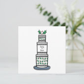 Einladung zur personalisierten Weihnachtsfeier (Stehend Vorderseite)