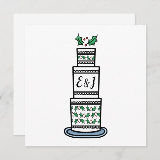 Einladung zur personalisierten Weihnachtsfeier (Vorne/Hinten)