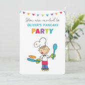 Einladung zur Pfannkuchenparty (Stehend Vorderseite)