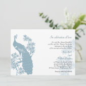 Einladung zur Pfauenhochzeit (Stehend Vorderseite)