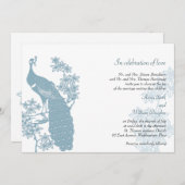 Einladung zur Pfauenhochzeit (Vorne/Hinten)