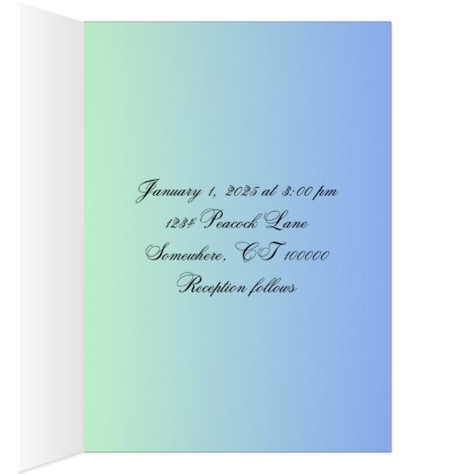 Einladung zur Pfauenhochzeit (Innen (Rechts))