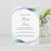 Einladung zur Pfauenhochzeit (Stehend Vorderseite)