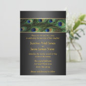 Einladung zur Pfauenhochzeit (Stehend Vorderseite)