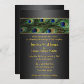 Einladung zur Pfauenhochzeit (Vorne/Hinten)