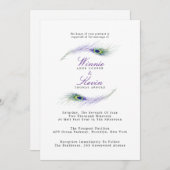 Einladung zur Pfauenhochzeit (Vorne/Hinten)