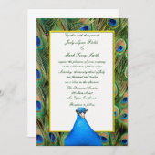 Einladung zur Pfauenhochzeit (Vorne/Hinten)