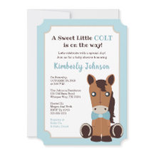 Einladung zur Pferdejunge Babydusche