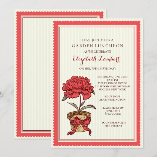 Einladung zur Pflanze (Vorne/Hinten)