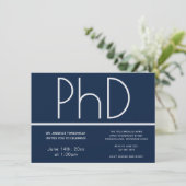 Einladung zur PhD Blue White Graduation Party (Stehend Vorderseite)