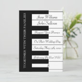 Einladung zur Piano Keyboard Music Wedding (Stehend Vorderseite)