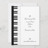 Einladung zur Piano Keyboard Music Wedding (Rückseite)