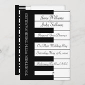 Einladung zur Piano Keyboard Music Wedding (Vorne/Hinten)
