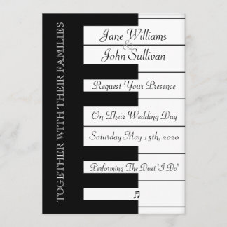 Einladung zur Piano Keyboard Music Wedding