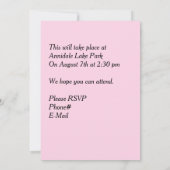 Einladung zur Picnic Baby-Dusche (Rückseite)