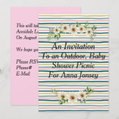 Einladung zur Picnic Baby-Dusche (Vorne/Hinten)