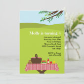 Einladung zur Picnic Birthday Party (Stehend Vorderseite)