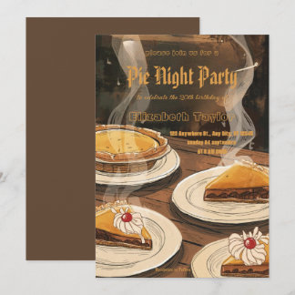 Einladung zur Pie-Sharing-Night-Party – Süß & Gemü