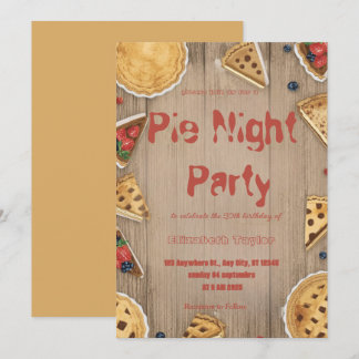 Einladung zur Pie-Sharing-Night-Party – Süß & Gemü