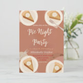 Einladung zur Pie-Sharing-Night-Party – Süß & Gemü (Stehend Vorderseite)