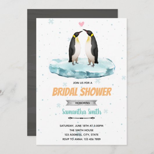 Einladung zur Pinguindusche (Vorne/Hinten)