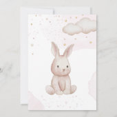 Einladung zur Pink Baby Dusche (Rückseite)