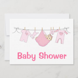 Einladung zur Pink Baby Dusche