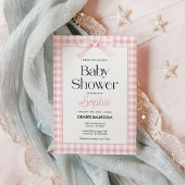 Einladung zur Pink Bow Baby Dusche