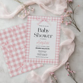 Einladung zur Pink Bow Baby Dusche