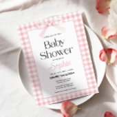 Einladung zur Pink Bow Baby Dusche